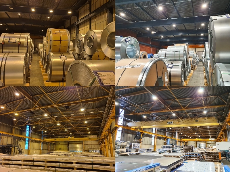 Tibnor valaistusuudistus lighting of a steel production facility