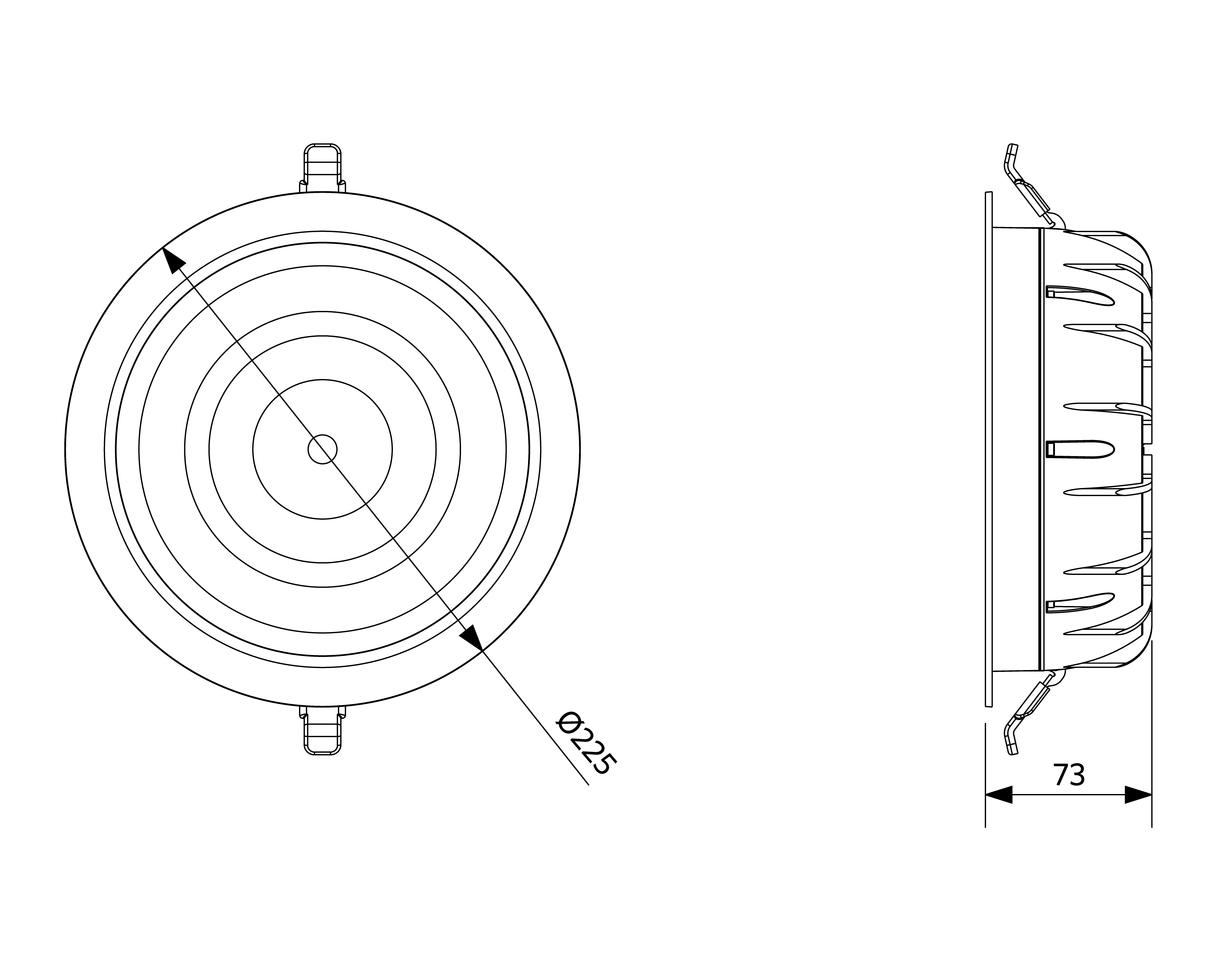 Dimensional_Drawing_LEDDownlightRc_P_HGMW_R200