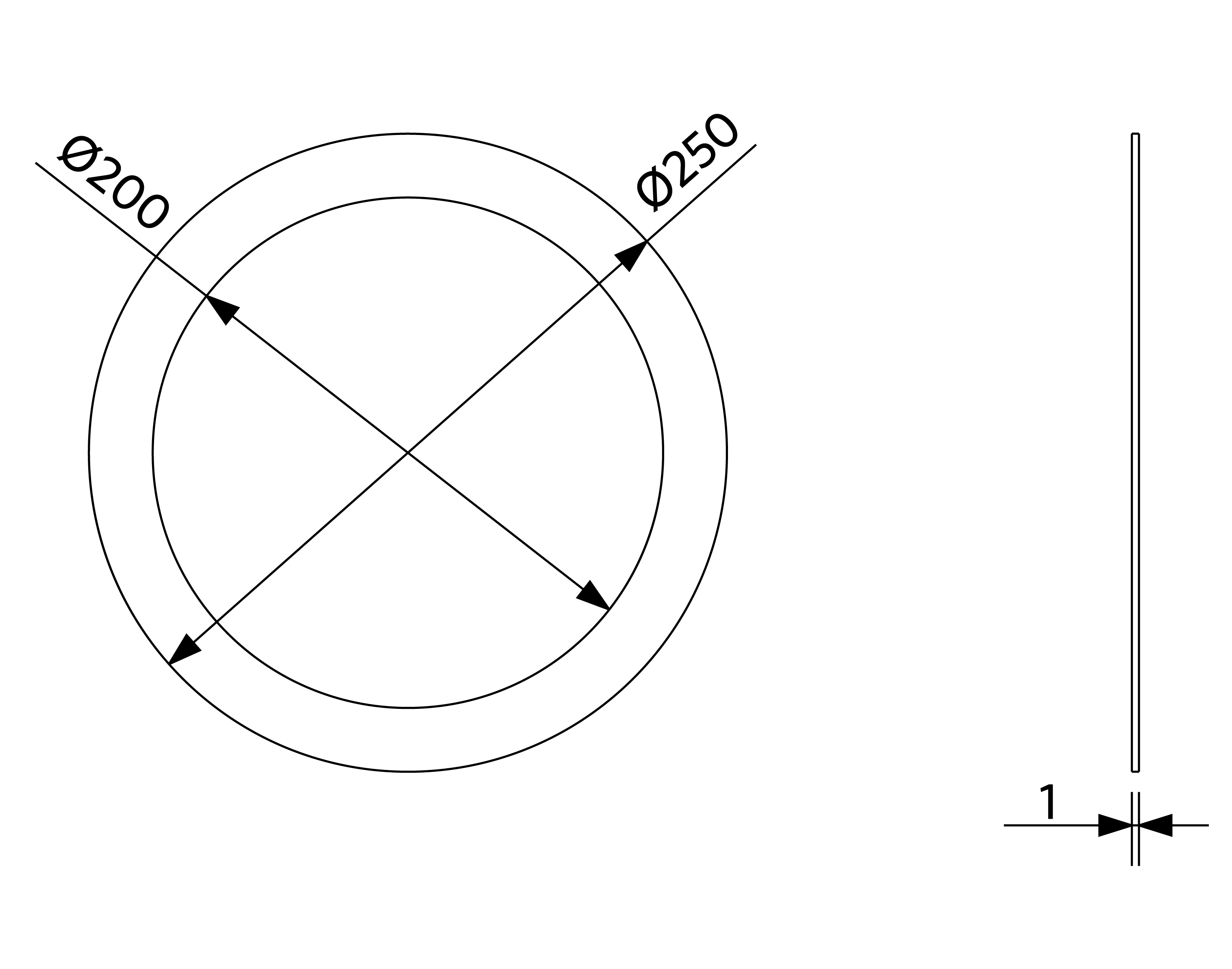 Dimensional_Drawing_LEDDownlightRc_P_Sl_E_Adapter_200_225